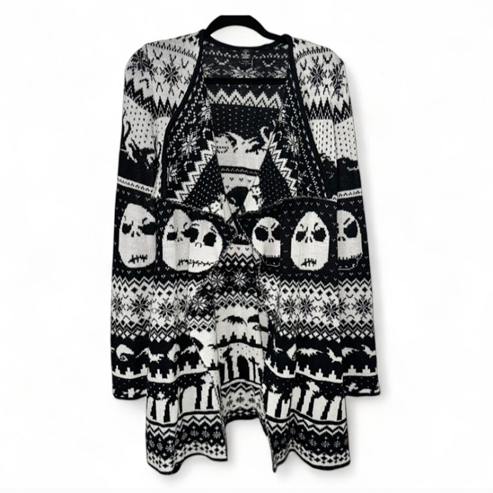 🎉HP🎉 Torrid Nightmare Before Christmas Open Front Cardigan 💀 sz 4 - Picture 3 of 4